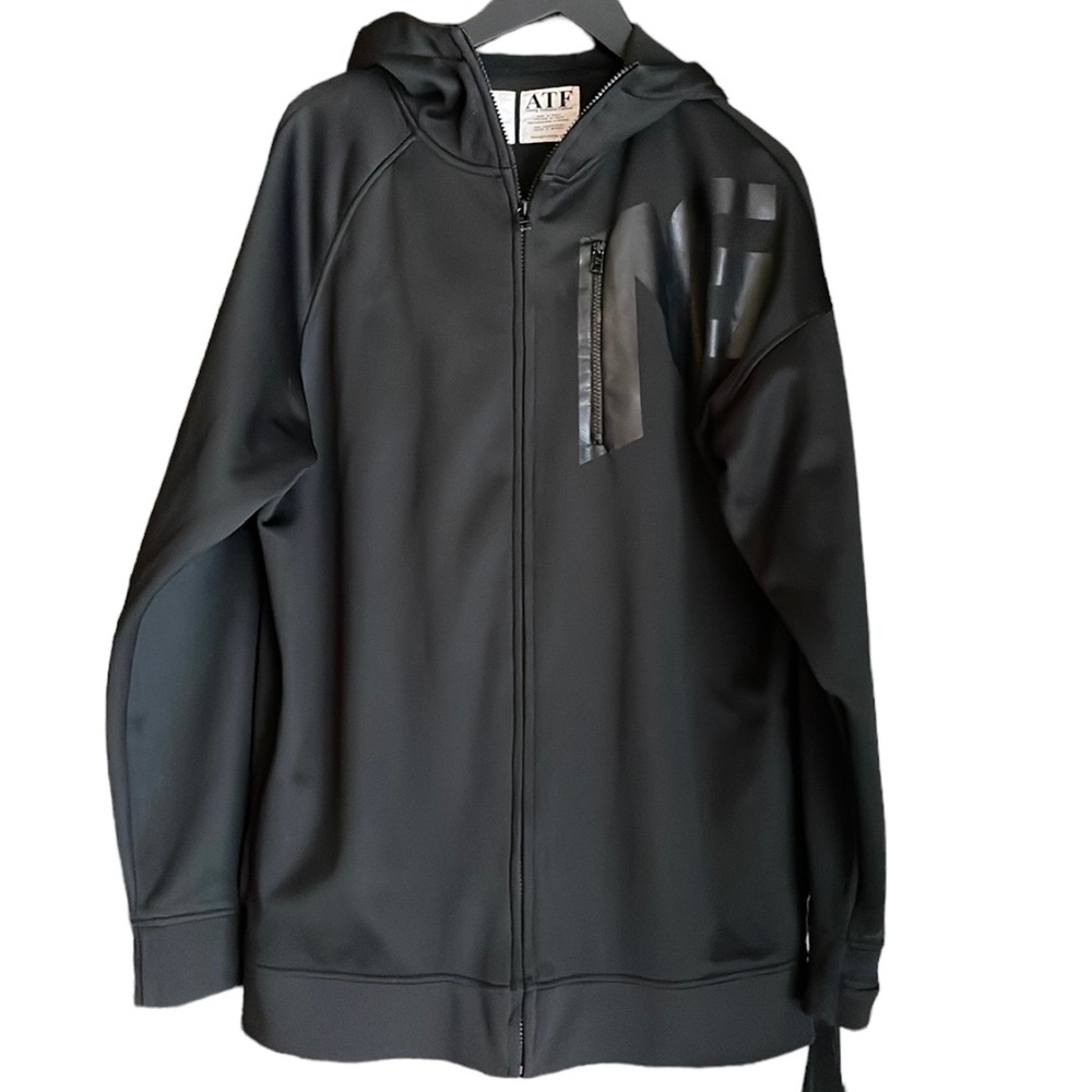 Analog Black Zip Up Sweater - Picture 3 of 12